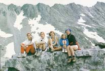 Ann Hart and daughters in Wyoming