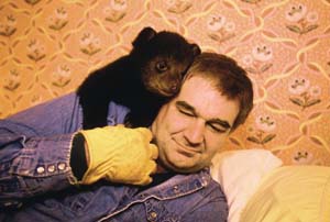 Kilham and a bear indoors - Photo by Robert Caputo