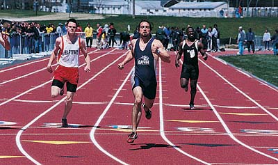 Running on a track - Photo by George Barker