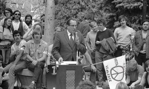 John McConnell at podium