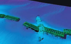 Caissons oceangram - Photo c/o Center for Costal and Ocean Mapping
